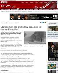 Snow and ice warnings issued for UK: BBC News